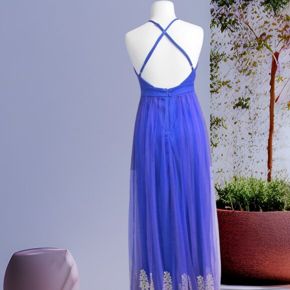 BALANCE LADIES PURPLE PARTY MAXI DRESS NWT - Picture 7 of 12